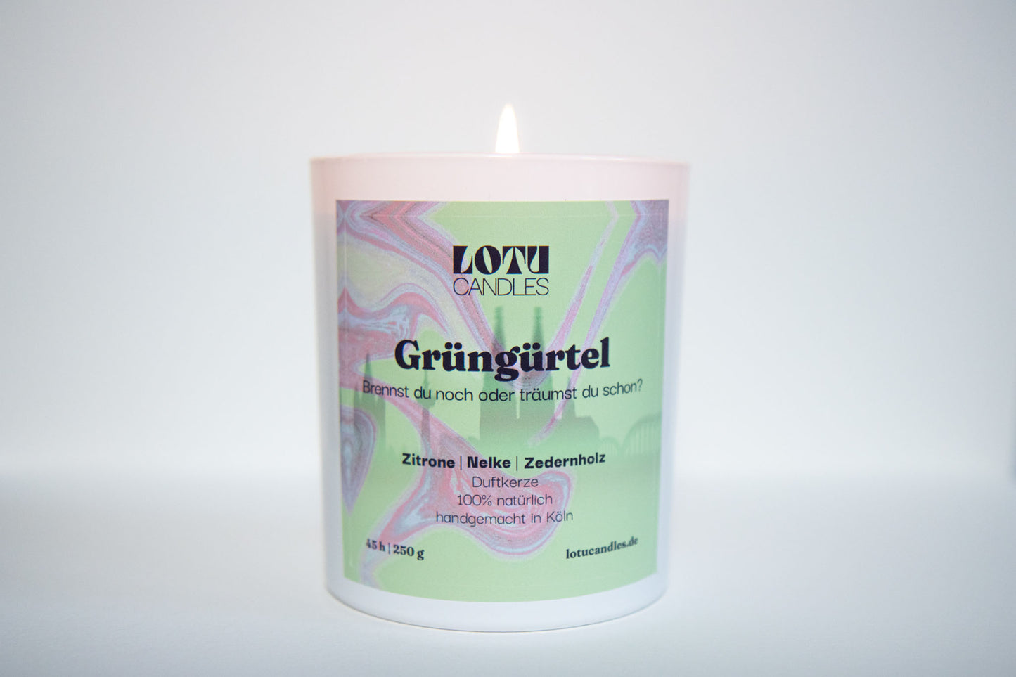 Grüngürtel LOTU Candle | Zitrone | Nelke | Zedernholz