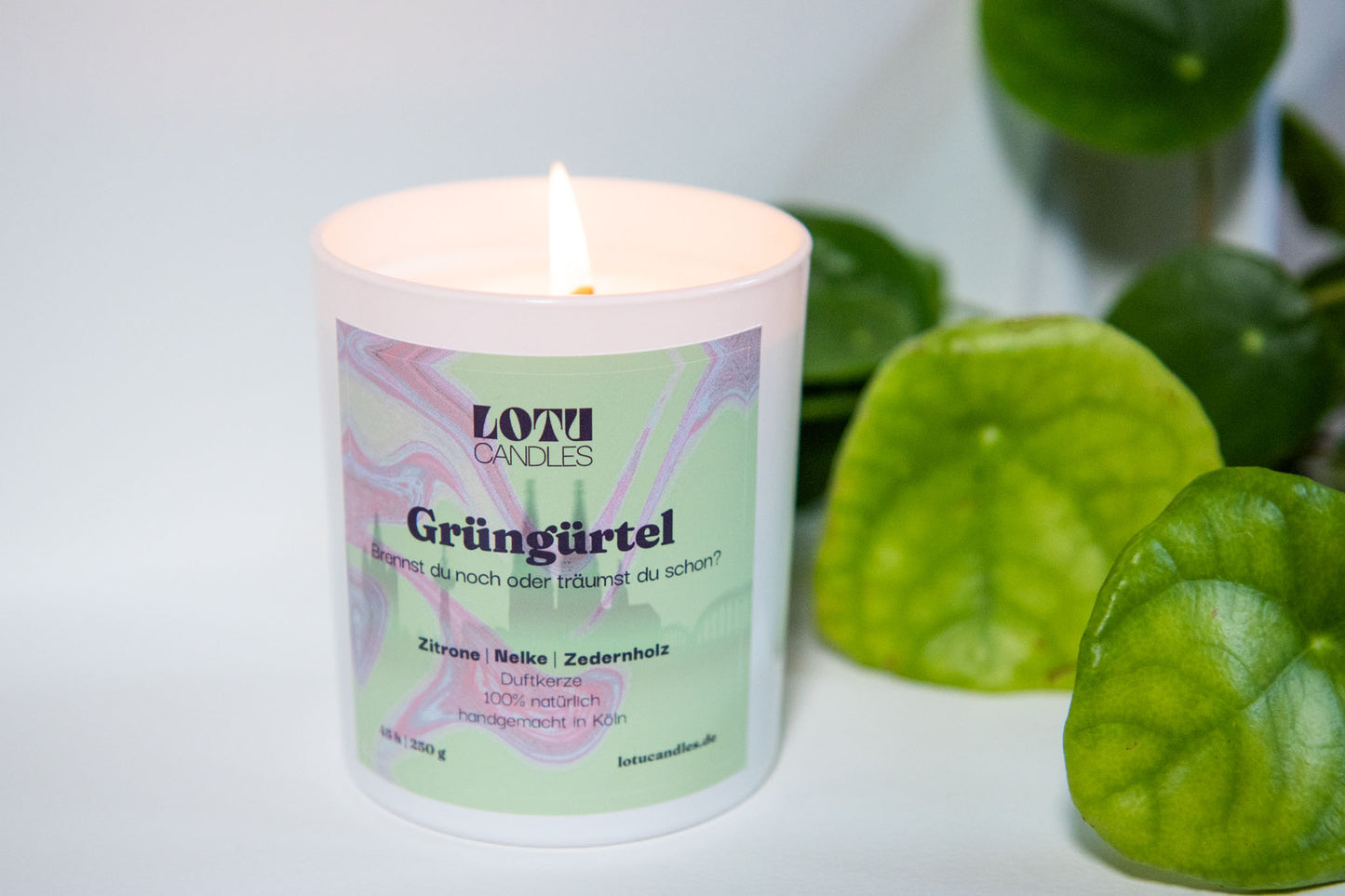 Grüngürtel LOTU Candle | Zitrone | Nelke | Zedernholz