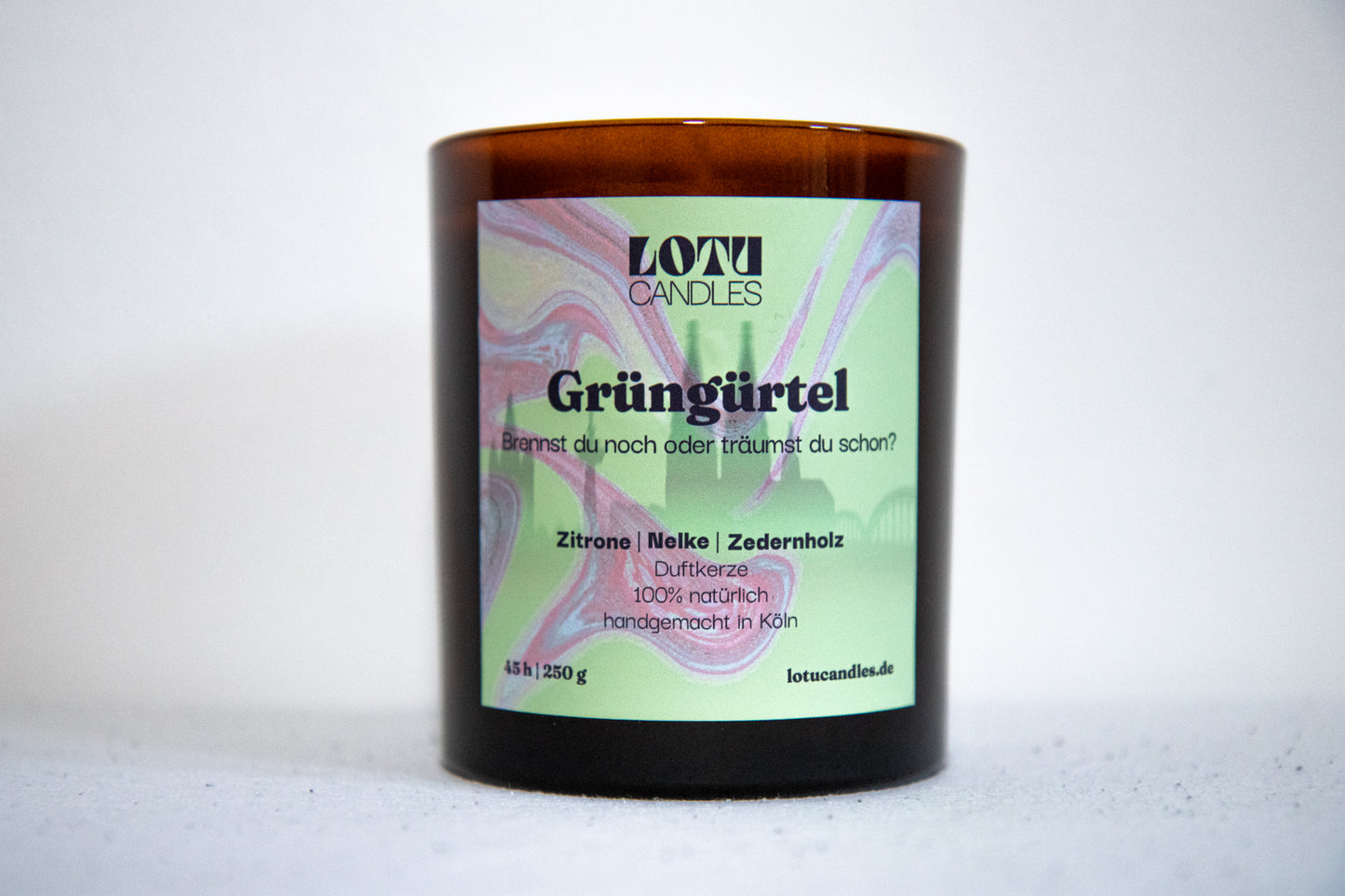 Grüngürtel LOTU Candle | Zitrone | Nelke | Zedernholz