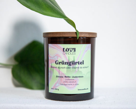 Grüngürtel LOTU Candle | Zitrone | Nelke | Zedernholz