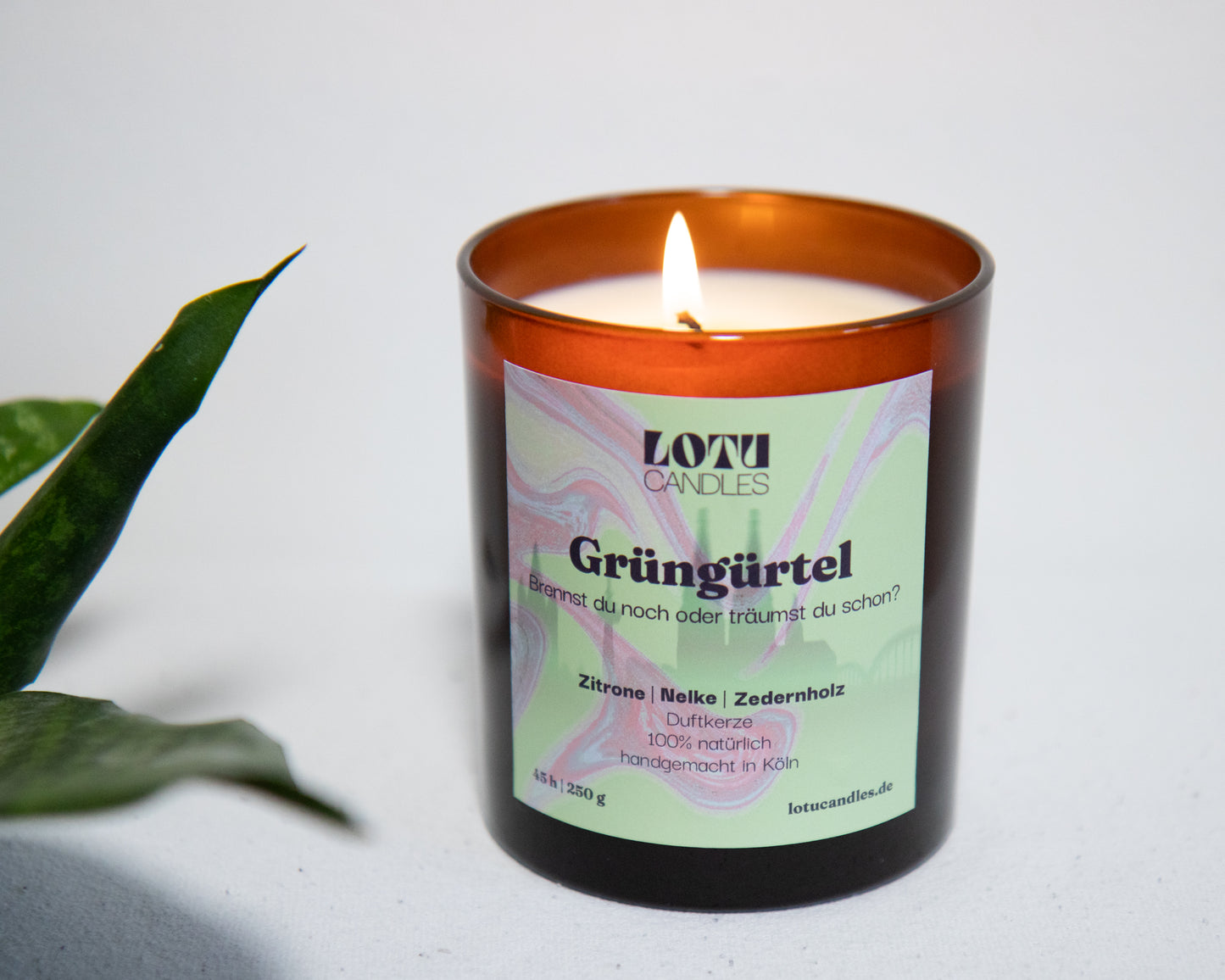 Grüngürtel LOTU Candle | Zitrone | Nelke | Zedernholz