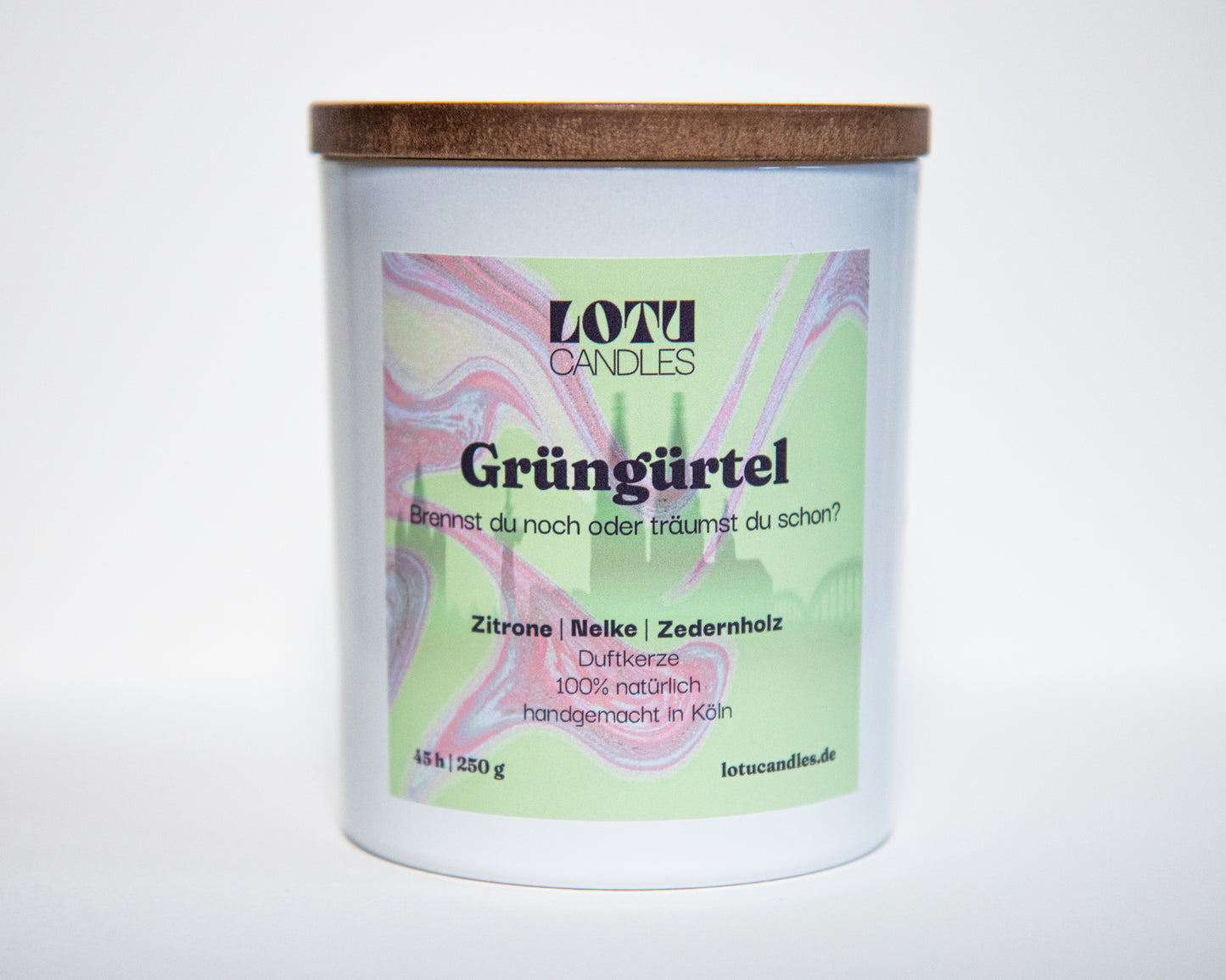 Grüngürtel LOTU Candle | Zitrone | Nelke | Zedernholz