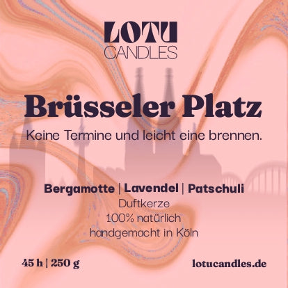 Brüsslerplatz LOTU Candle | Bergamotte | Lavendel | Patschuli